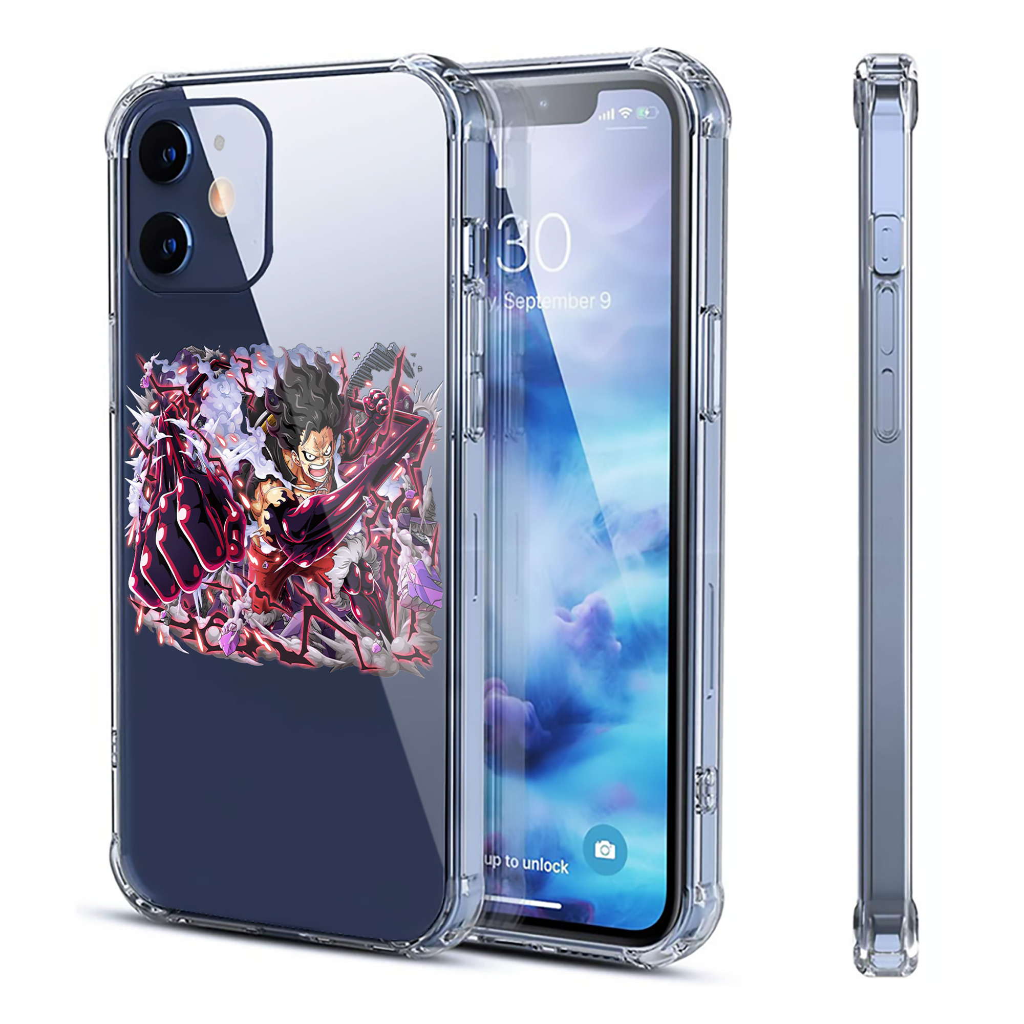 （画像用） ワンピース モンキー・D・ルフィ ONE PIECE Monkey D. Luffy 【iPhone 12シリーズ対応】透明スマホケース（クリアソフトケース）